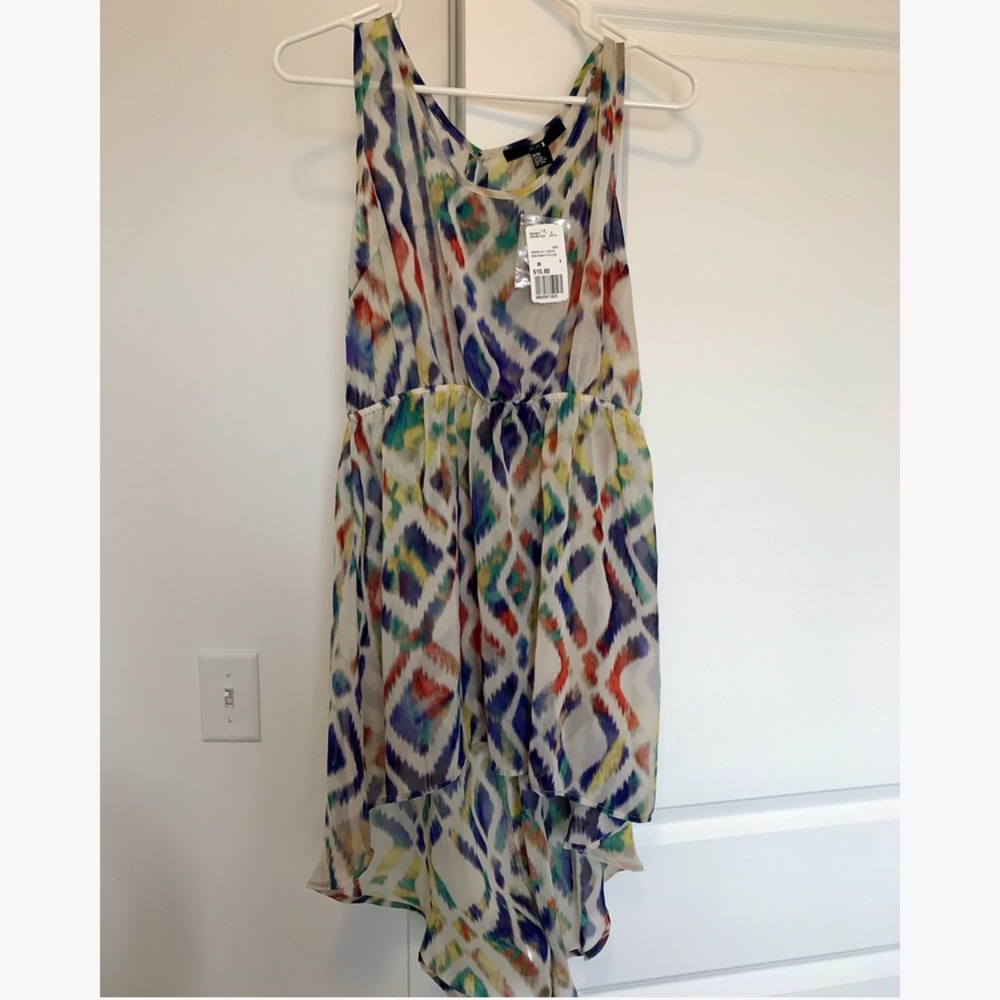 NWT Sheer High Low Dress